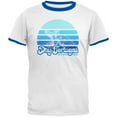 thumbnail image 1 of National Park Retro 70s Sunset Dry Tortugas Mens Ringer T Shirt, 1 of 1
