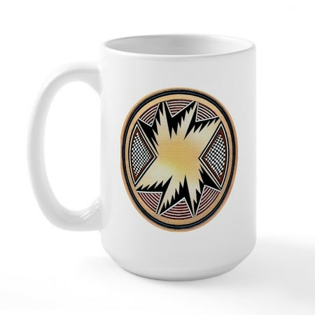 

CafePress - MIMBRES STARBURST BOWL DESIGN Large Mug - 15 oz Ceramic Large Mug