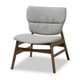 thumbnail image 2 of Baxton Studio Chaise d'Appoint en Bois Fini Gris et Brun Noyer, 2 of 10