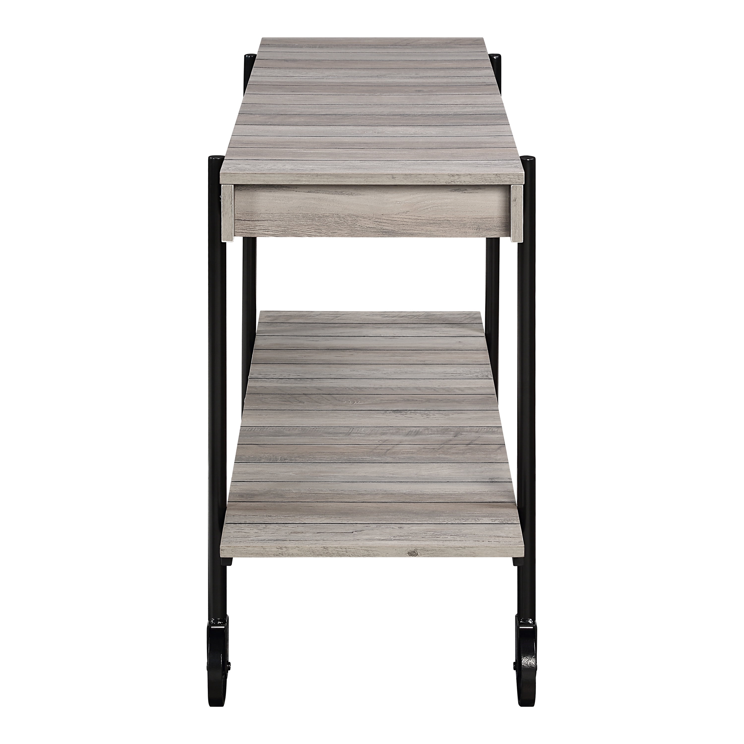 Furniture of America Russe 1-Shelf Wood Natural Tone Sofa Table with Wheels