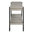 thumbnail image 4 of Furniture of America Russe 1-Shelf Wood Natural Tone Sofa Table with Wheels, 4 of 7