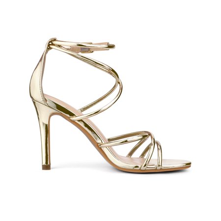heels stiletto straps allegra strappy toe sandals open gold canada pumps