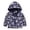 Dark Blue-C, variant on LRen Kids Graffiti Print Hooded Windbreaker Jacket, Lightweight Zip Up Spring Coat for Boys Girls, Outdoor School Street Style