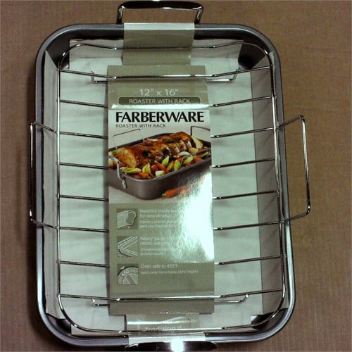 Farberware 12" x 16" Nonstick Roaster with Rack
