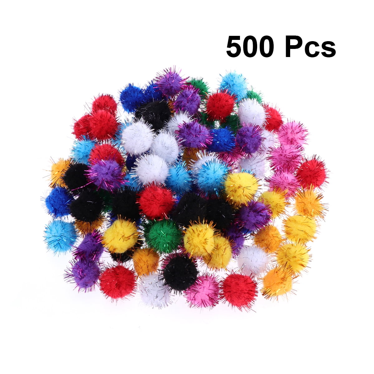 10/30MM Colorful Glitter Pompom Plush Christmas Decor Handmade Material  Soft Fluffy Scallion balls for DIY Kids Toys Accessories