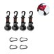 thumbnail image 2 of Anclaje De Succión De 4 Uds., Kit De Gancho De Succión De Plástico De Carga Pesada Con 4 Mosquetones, Kit De Gancho Colgante De Ventosa Reutilizable Para Coche De Techo De Casa, 2 of 7
