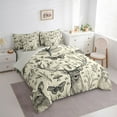 thumbnail image 3 of Homewish Rustic Butterfly Dragonfly 7-Piece Bedding Comforter Set,Jungle Animal Deer King Bedding Sets,Beige Black Bed Sheets For Boys,Breathable Home Decor Reversible, 3 of 8