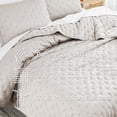 thumbnail image 6 of Southshore Fine Living, Inc. Rayon Derived from Bamboo Quilt King Size Set with 2 Pillow Shams, Bone, 6 of 8