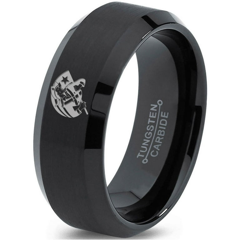 Tungsten Patriots Patriot Flag America Band Ring 8mm Men Women