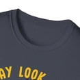thumbnail image 4 of Hen Look Calm Novelty Apparel Pecked You 3 Times Unisex Softstyle T-Shirt, 4 of 7
