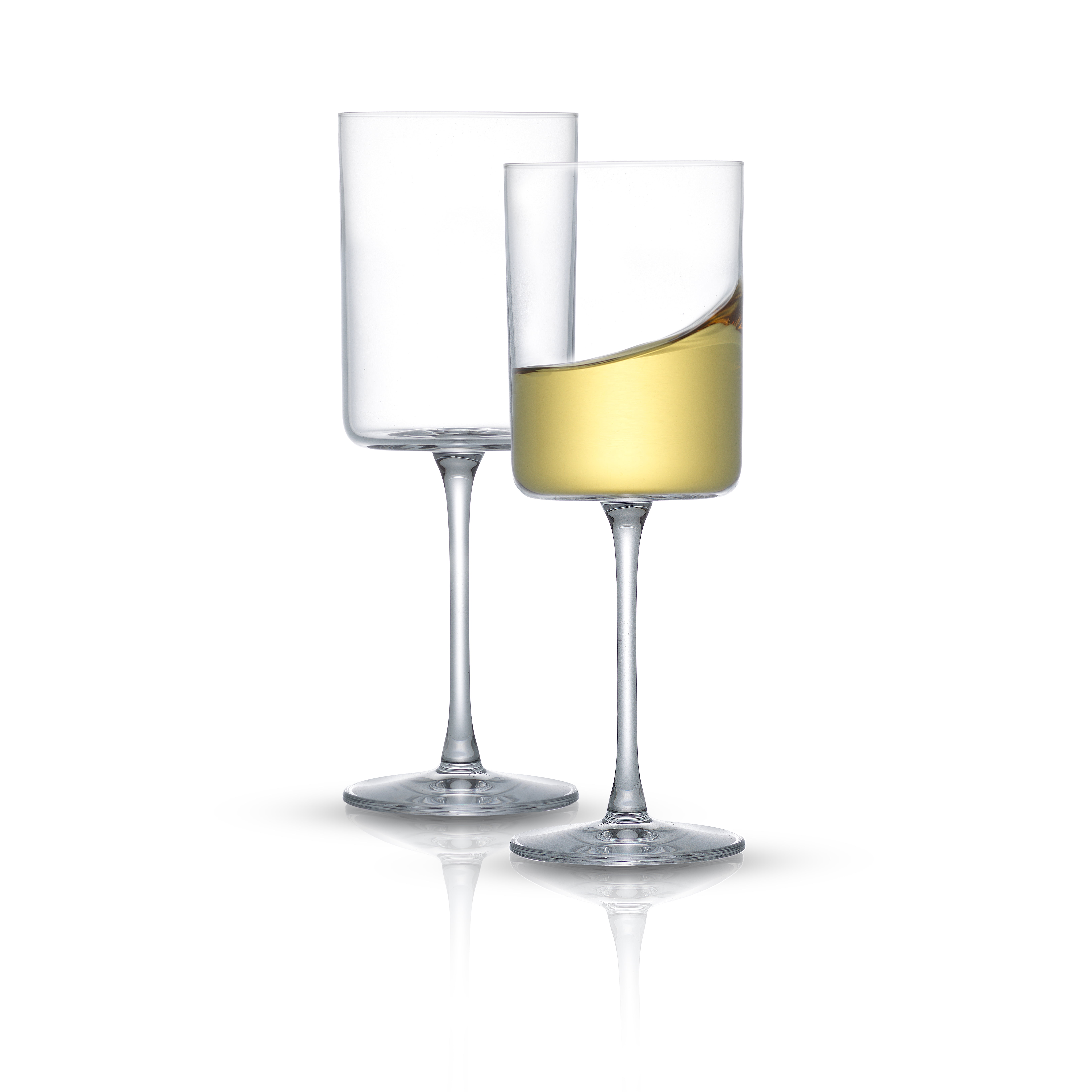 JoyJolt Claire Crystal Cylinder White Wine Glass - Set of 4 - ShopStyle