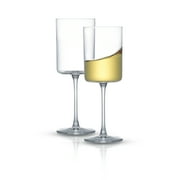 JoyJolt Claire Crystal White Wine Glasses, Large Wine Glass [Set of 2] Stemmed Wine Glasses