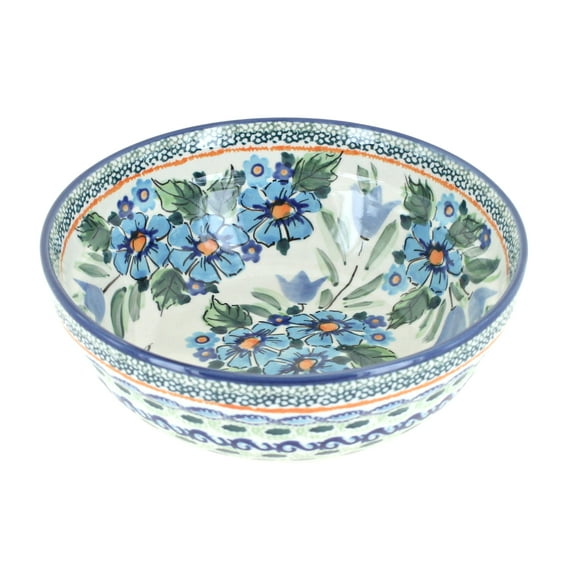 Blue Rose Polish Pottery Ballina Cereal/Soup Bowl