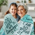 thumbnail image 2 of Granddaughter Gifts from Grandma, Granddaughter Blanket Throws, Graduation Gifts for Birthday Christmas Valentine Special Occasions 60"x50"., 2 of 13