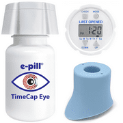 e-pill Time Cap Eye Drop Reminder and Guide - Last Opened Time Stamp - Eye Drop Dosage Tracker Bottle