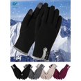 thumbnail image 6 of Deago 1 Pairs Women's Winter Warm Touch Screen Gloves Windproof Wool Fleece Lined Touchscreen Texting Mittens for Women (Black), 6 of 8