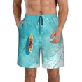thumbnail image 1 of Balery Tranquil Ocean Canoe Journey Traje de Baño Estilo Hawaiano para Hombre, Shorts de Secado Rápido con Bolsillos-Medium, 1 of 6
