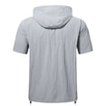 thumbnail image 4 of Youthup Men's Solid Color Hooded Pullover & Shorts Set - Lightweight Relaxed Fit Loungewear for Summer Casual Wear, 4 of 13