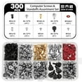 thumbnail image 1 of 300PCS Computer Screws Set,PC Case Screw Motherboard Standoff Screws for Hard Drive Fan Power Chassis Graphics Repair, 1 of 5