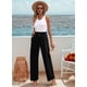 thumbnail image 5 of Pantalones de Salón Anchos para Mujer, Color Negro, Talla L, 5 of 8
