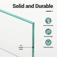 thumbnail image 4 of Rectangular Tempered Glass Fire Pit Wind Guard 29inx13inx4.5in 0.3in Thick Clear Flame Shield with Aluminum Brackets for Propane and Gas Fire Tables Outdoor, 4 of 7