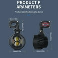 thumbnail image 3 of Waterproof High Low Beam Motorcycle Auxiliary Driving Light 100W Fog Lamp Headlight Spotlights PC Lens Aluminum Housing, 3 of 8