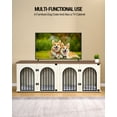 thumbnail image 2 of Dog Crate Furniture, 71" Heavy Duty Dog Kennels with Divider, Pads, Side Table, TV Cabinet, 2 of 8