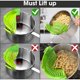 thumbnail image 5 of Coladores de alimentos Colador de malla fina, colador de silicona manos libres resistente al calor para todas las ollas, tazones, espaguetis vegetales, carne molida (verde), 5 of 5