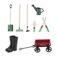 thumbnail image 1 of 1 Set Miniature Farm Tools Mini Cart Mini Watering Pot Mini House Accessories, 1 of 6