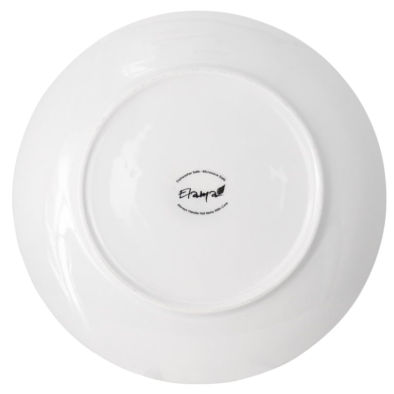 Elama Professional Kitchen 12-Piece Porcelain Dinner Plate Set photo 4