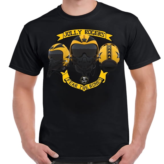 Jolly Rogers Pilot Helmet Skull and Crossbones Shirt-XL