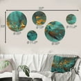 thumbnail image 4 of Designart "Mediterranean Sunshine I" Abstract Painting Metal Wall Art Set of 5 Piece, 4 of 5
