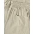 thumbnail image 4 of Womens Premium Soft Linen Shorts with Pockets Comfort Relaxed Fit Elastic Waist Summer Pull On, 4 of 7