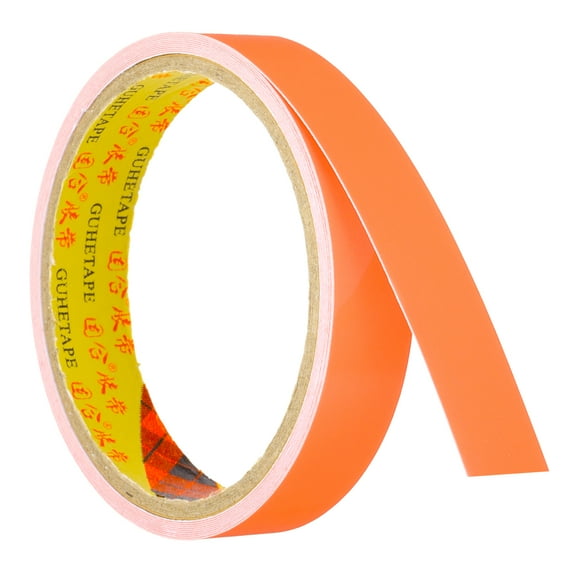 Uxcell 0.7 Inch x 9.8 Feet Glow in the Dark Tape, 1 Roll Fluorescent Adhesive Tape Luminous Reflective Tape, Orange