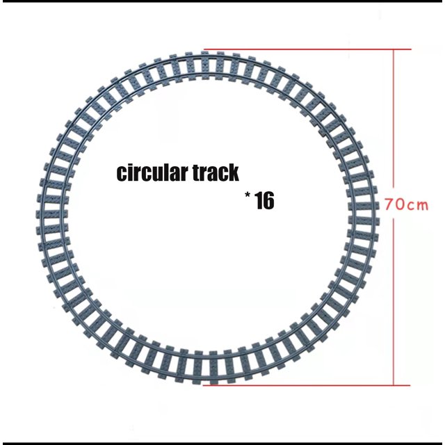 Advanced train building blocks track engineering full set of city train train track expansion stitching building blocks educatio Gao Jinjia LED