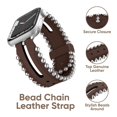 thumbnail image 4 of Missair Leather Band Compatible with Apple Watch Band 38mm 40mm 41mm 42mm 44mm 45mm 49mm Women, Posh Top Grain Genuine Leather Beaded Bands Strap Wristband for iWatch Series Ultra SE 8 7 6 5 4 3 2 1, 4 of 4