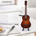 thumbnail image 1 of Miniature Wooden Guitar, Musical Instrument Decor, Desktop Guitar Display, Handmade Music Ornament Craft with Stand & Storage Box for Dollhouse Accessories Model Home, 1 of 7