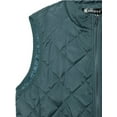 thumbnail image 4 of INSPIRE CHIC Women's Outerwear Vests Stand Collar Padded Gilet Zip Vest M Forest Green, 4 of 6