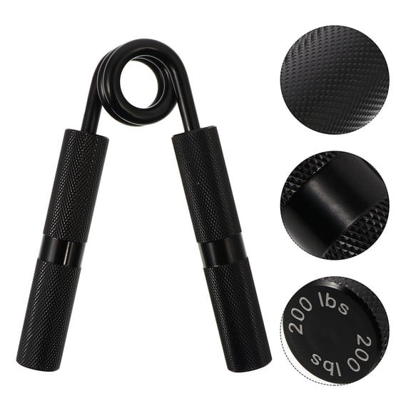 LOLIPPYY Heavy-Duty Metal Grip Trainer Black for Hand and Forearm Fitness 1Pc