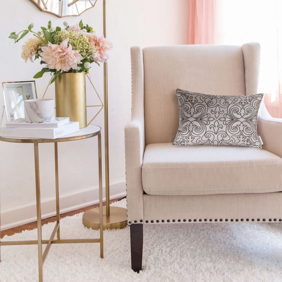 Nassau Collection Swirl Pattern Stitch Throw Pillow - 20"- Gray