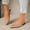 #0095-Khaki, variant on Women's Pointed Toe Flat Mules, Single Strap Backless Slip Ons, Versatile Everyday Casual Shoes Gift