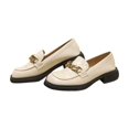 thumbnail image 1 of Minnieouse Mocasines con cadena de Metal, zapatillas elegantes a rayas antideslizantes de tacón bajo a la moda, resistentes al desgaste, regalo Calzado Albaricoque, 1 of 6