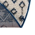thumbnail image 5 of Unique Loom Tribal Trellis Collection Area Rug - Alami (5' 3" Round Ivory Navy Blue/Gray), 5 of 12