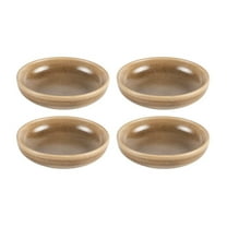 Terra Pott dia.4.25" h:1" 4 oz. Round Brown Porcelain Bowl (Set of 4)