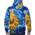 thumbnail image 7 of Honeii Whimsical Sunflowers Night Sky Pattern Mens Hoodies Men's Loose Sleeve Sweatshirt,Pullover Hooded Sweatshirt for Men,Essentials Hoodie-Medium, 7 of 7