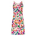thumbnail image 5 of Ovzne Robes Grande Taille pour Femmes aux Courbes Robe pour Femme Robes d'Été Imprimées pour Femmes Coupe Ample Col en V Sans Manches Robes Soleil Poches Robes Robe pour Femmes Imprimée Liquidation, 5 of 5