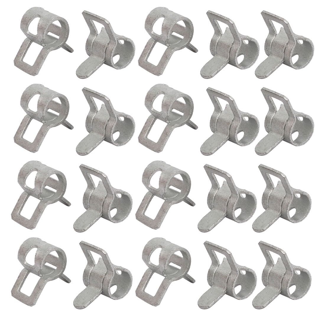 uxcell 10 Pcs 6mm Spring Type Action Fuel Hose Pipe Low Pressure Air Tube Clip Clamp 