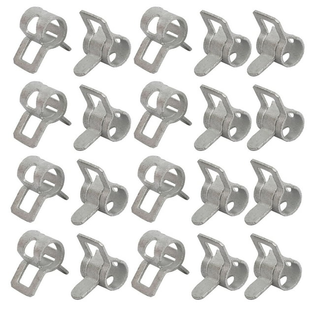 Unique Bargains 20 Pcs Collier de Serrage à Ressort 6mm pour Tuyau de Carburant Basse Pression