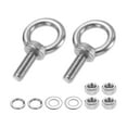 thumbnail image 1 of Uxcell M10 x 30mm Eye Bolt, 2Pcs 304 Stainless Steel Thread Lifting Ring Set, Silver, 1 of 7