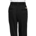 thumbnail image 2 of AKA Boys Flat-Front Back Elastic Straight-Leg Cotton Twill Pants Charcoal 22 Husky, 2 of 3